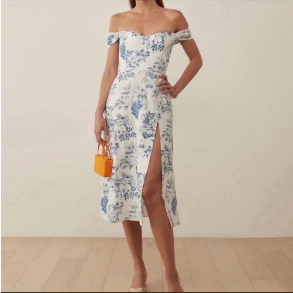 NEW Reformation Connell Floral Cap Sleeve Midi
Dress Size 4